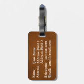 Étiquette À Bagage Chien celtique en cuir (Dos Vertical)