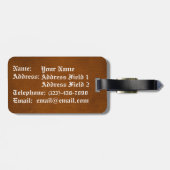 Étiquette À Bagage Chien celtique en cuir (Dos horizontal)