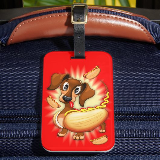 Étiquette À Bagage Chien chaud Dachshund (Insitu Rectoal 2)