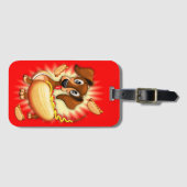 Étiquette À Bagage Chien chaud Dachshund (Devant Horizontal)