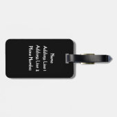 Étiquette À Bagage Chien chiot maltais blanc personnalisé (Dos horizontal)