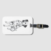 Étiquette À Bagage Chien dalmate épais (Devant Horizontal)