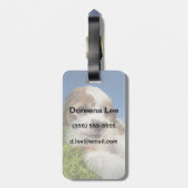Étiquette À Bagage Chien de chiot mou (Shitzu) (Dos Vertical)