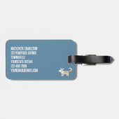 Étiquette À Bagage Chien de Corgi (Dos horizontal)