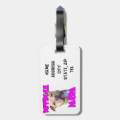 Étiquette À Bagage Chien de maman de Pitbull (Dos Vertical)