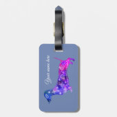 Étiquette À Bagage Chien de mandala, bracelet en cuir d'étiquette de (Dos Vertical)