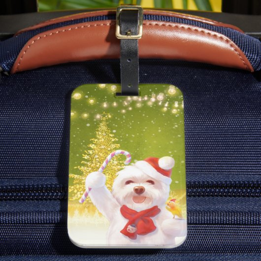 Étiquette À Bagage Chien de Noël avec Sucre de canne (Insitu Rectoal 2)