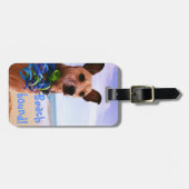 Étiquette À Bagage Chien de plage (Devant horizontal)