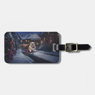 Étiquette À Bagage Chien de taureau dans une région des merveilles hi