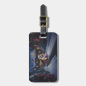 Étiquette À Bagage Chien de taureau dans une région des merveilles hi (Devant Vertical)