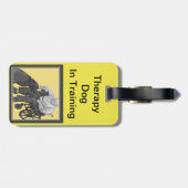 Étiquette À Bagage Chien de thérapie dans l'étiquette de formation (Dos horizontal)