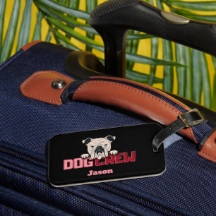 Étiquette À Bagage Chien d'équipage Bulldog personnalisé