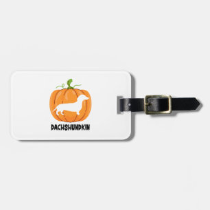 Étiquette À Bagage Chien d'Halloween Dachshund