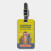 Étiquette À Bagage Chien d'hôte de style Chicago (Devant Vertical)