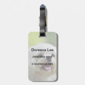 Étiquette À Bagage Chien maltais blanc (Dos Vertical)