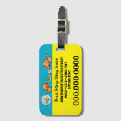 Étiquette À Bagage Chien Marcher Animal Animal Animaux assis (Devant Vertical)