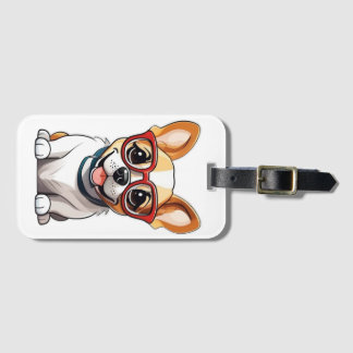 Étiquette À Bagage Chien mignon