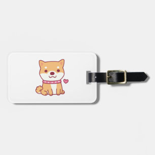 Étiquette À Bagage Chien mignon Shiba Inu