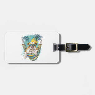 Étiquette À Bagage Chien Paresseux � Chien Drôle et Paresseux