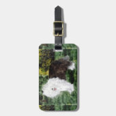 Étiquette À Bagage Chien peignant vieux chien anglais (Devant Vertical)