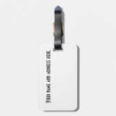 Étiquette À Bagage Chien Pitbull avec tatouages et piercings (Dos Vertical)