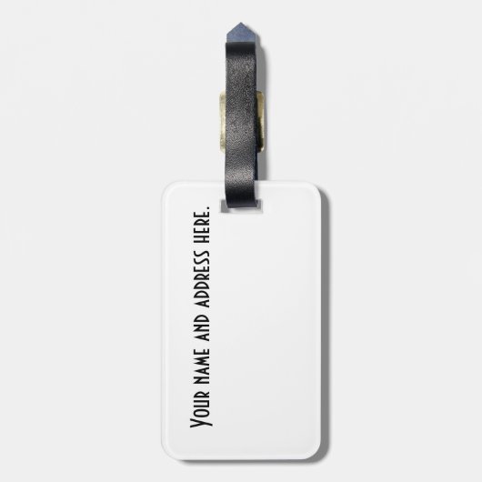 Étiquette À Bagage Chien Pitbull avec tatouages et piercings (Dos Vertical)