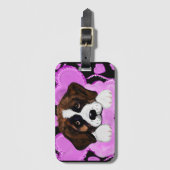 ÉTIQUETTE À BAGAGE CHIEN SAINT BERNARD  (Devant Vertical)