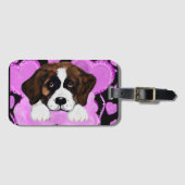 ÉTIQUETTE À BAGAGE CHIEN SAINT BERNARD  (Devant Horizontal)