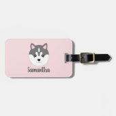 Étiquette À Bagage Chien sibérien Husky (Devant horizontal)