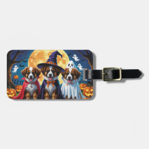 Étiquette À Bagage Chiens bergers belges Citrouille Halloween Funny