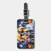 Étiquette À Bagage Chiens de bétail australiens Citrouille Halloween  (Devant Vertical)