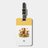 Étiquette À Bagage Chiens de Guinée mignons Animaux de compagnie Whim (Devant Vertical)