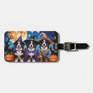 Étiquette À Bagage Chiens de Montagne Bernese Citrouille Halloween Dr
