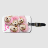 Étiquette À Bagage Chiens de Tiaras (Devant Horizontal)