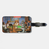 Étiquette À Bagage Chiens jouant au poker par C.M. Coolidge (Dos horizontal)