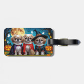 Étiquette À Bagage Chiens Pekingese Citrouille Halloween drôle (Dos horizontal)