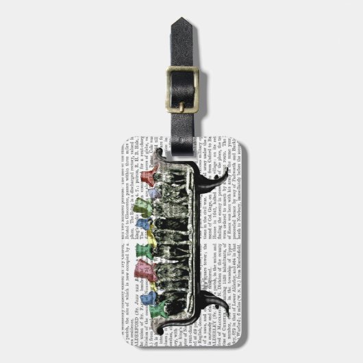 Étiquette À Bagage Chiens sur Sofa (Devant Vertical)