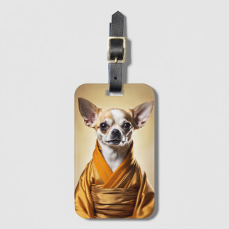 Étiquette À Bagage Chihuahua bouddhiste