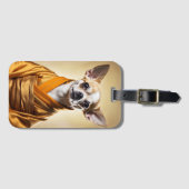 Étiquette À Bagage Chihuahua bouddhiste (Devant Horizontal)