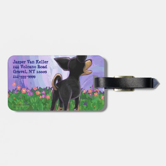 Étiquette À Bagage Chihuahua Cadeaux et accessoires (Dos horizontal)