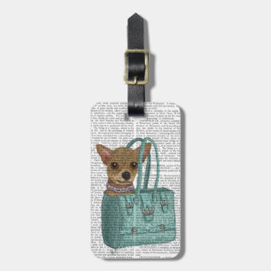 Étiquette À Bagage Chihuahua En Sac