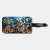 Étiquette À Bagage Chihuahua Halloween Éffrayant (Dos horizontal)