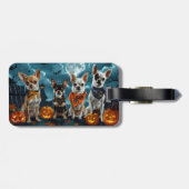 Étiquette À Bagage Chihuahua Halloween Éffrayant (Dos horizontal)