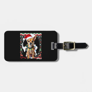 Étiquette À Bagage Chihuahua Noël Santa Sweatshirt Horrible Chien Amo