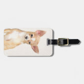 Étiquette À Bagage Chihuahua Peinture - Cute Original Chien Art (Devant horizontal)