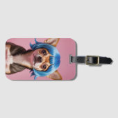 Étiquette À Bagage Chihuahua wig (Devant Horizontal)