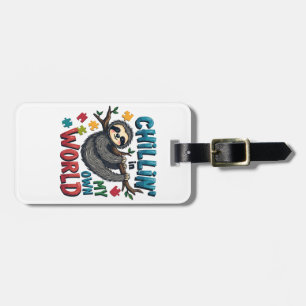 Étiquette À Bagage Chilling dans mon monde Sensibilisation sur l'auti