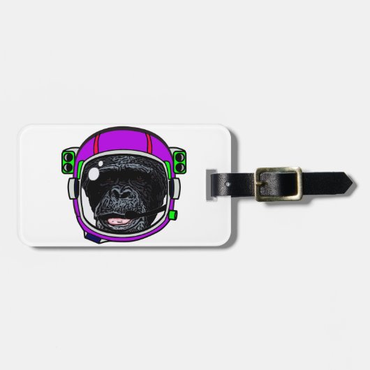 Étiquette À Bagage Chimp. spatial (Devant horizontal)