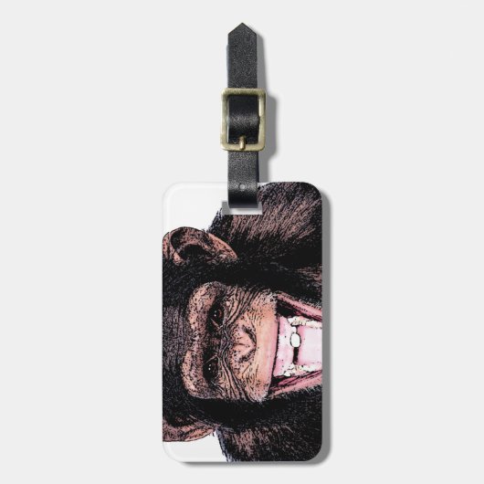 Étiquette À Bagage Chimpanzé (Devant Vertical)