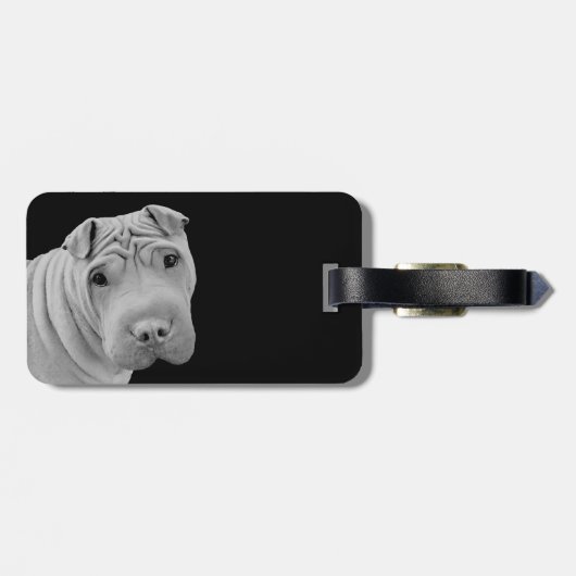 Étiquette À Bagage Chinois Shar-Pei (Dos horizontal)